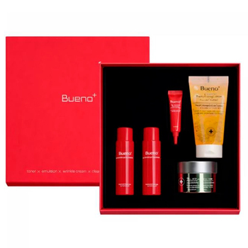 Bueno Gift Set MGF Peptide Toner Plus MGF Peptide Emulsion Plus Anti Wrinkle Peptide Cream Pure Moonlight Rose Floral Cleanser MGF Peptide Eye cream 30мл 30мл 30гр 30мл 5гр Подарочный набор