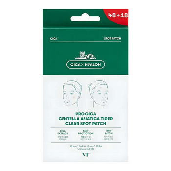 VT Cosmetics PRO CICA CENTELLA ASIATICA TIGER CLEAR SPOT PATCH 66шт Локальные патчи от прыщей